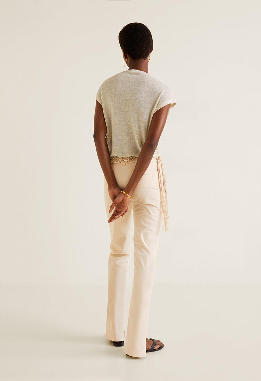 MANGO - Knot detail top - beige