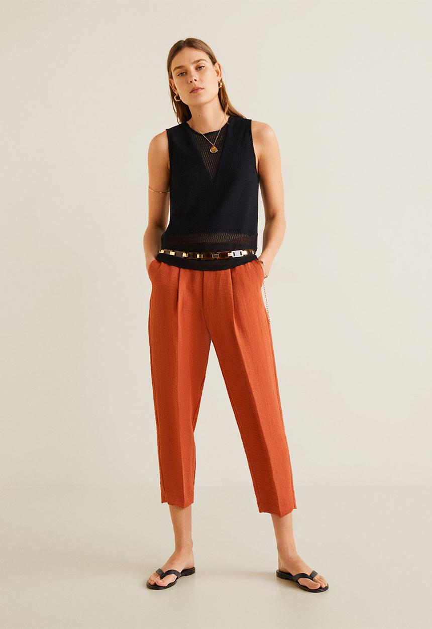 MANGO - Sleeveless knit top - black