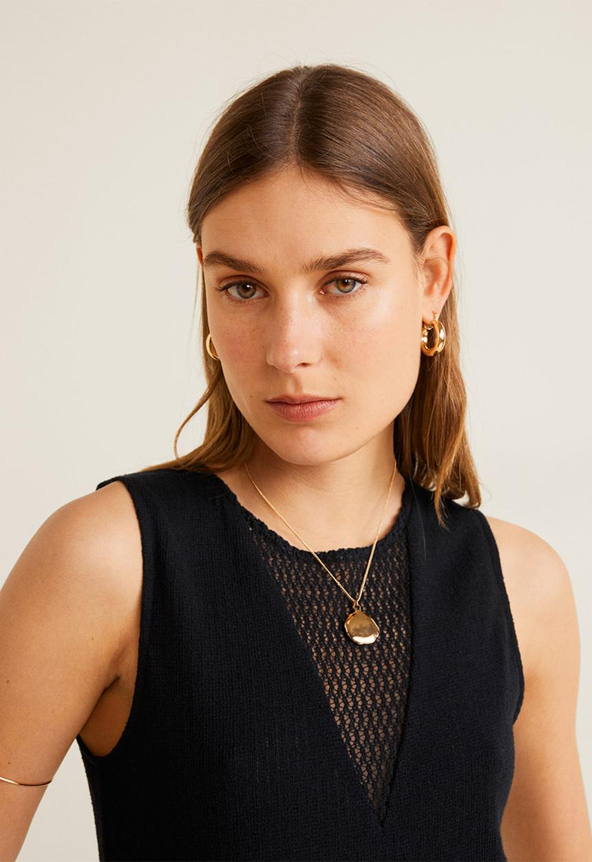 MANGO - Sleeveless knit top - black