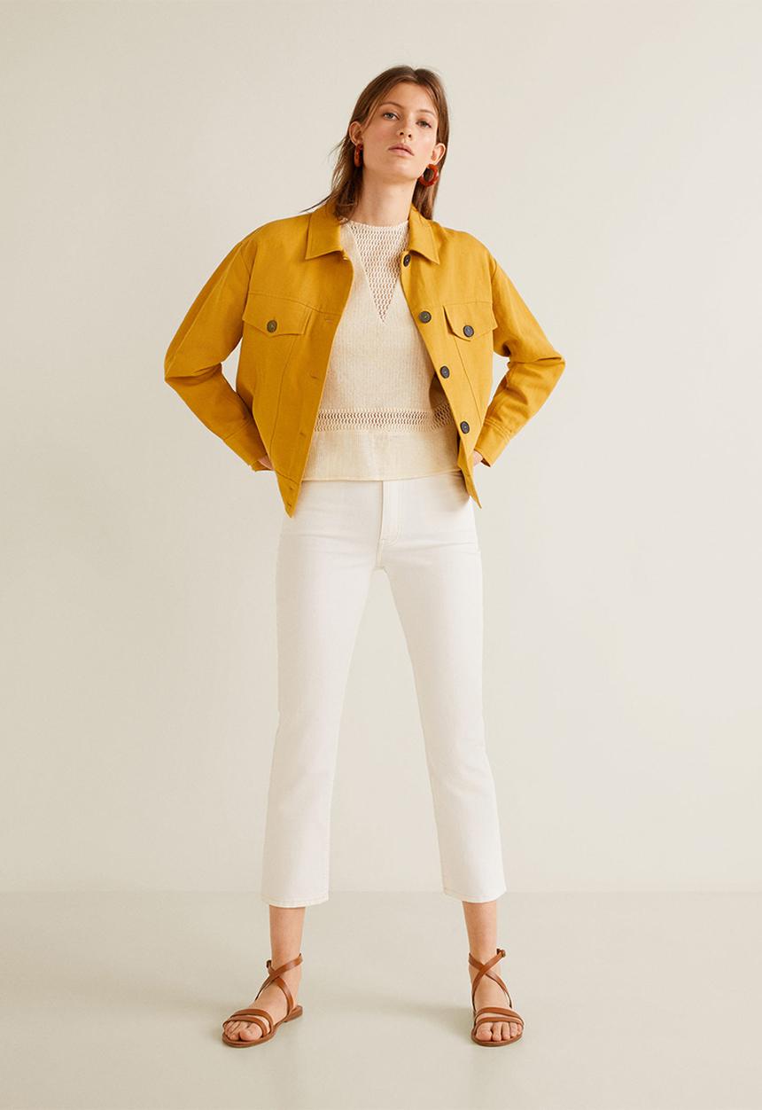 MANGO - Sleeveless knit top - cream 