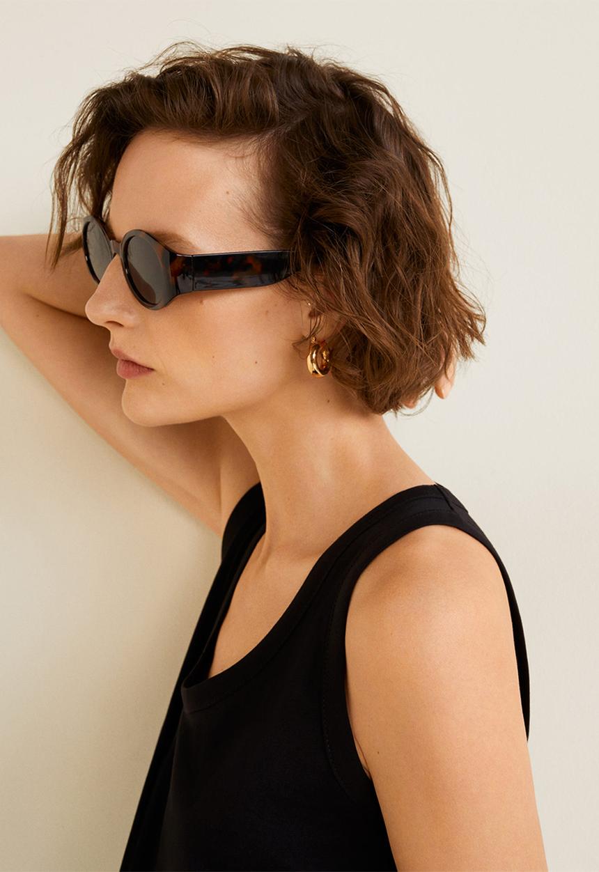 MANGO - Organic cotton basic top - black