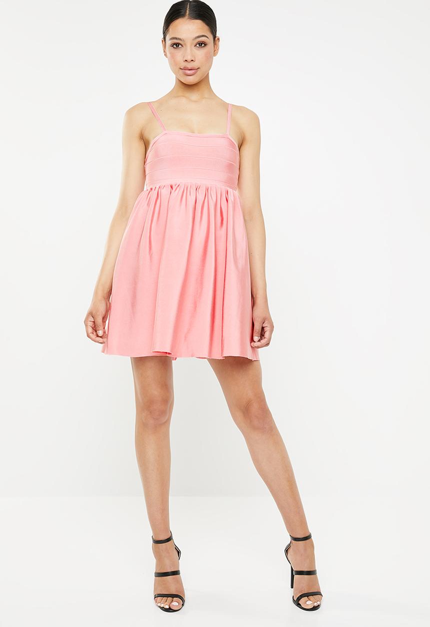 Missguided - Bandage strappy mini dress - pink