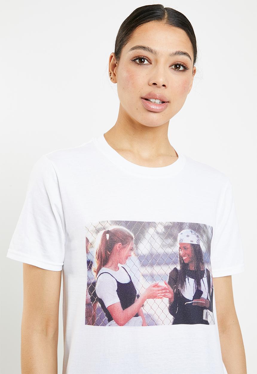 Missguided - Clueless graphic T-shirt - white