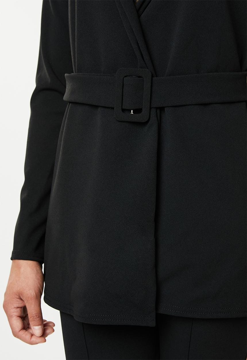 Missguided - Co-ord belted blazer - black