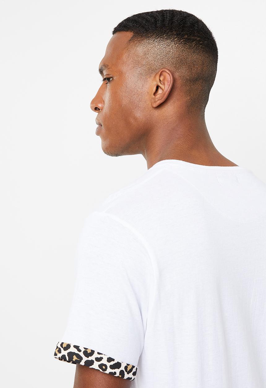 Brave Soul - Feline short sleeve tee - white