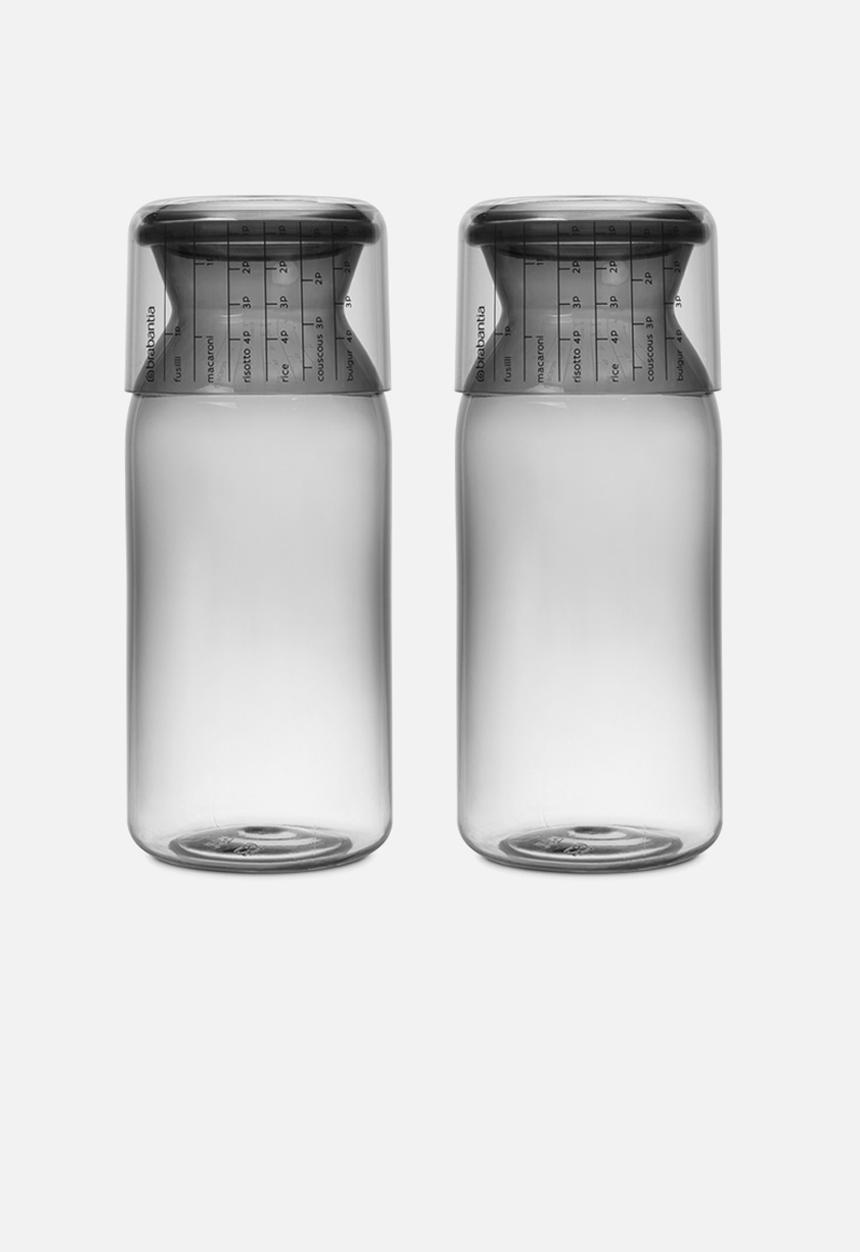 Brabantia - Large storage jar with measuring cup set of 2