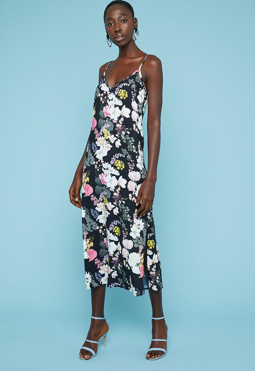 Superbalist - Tie back slip dress - black