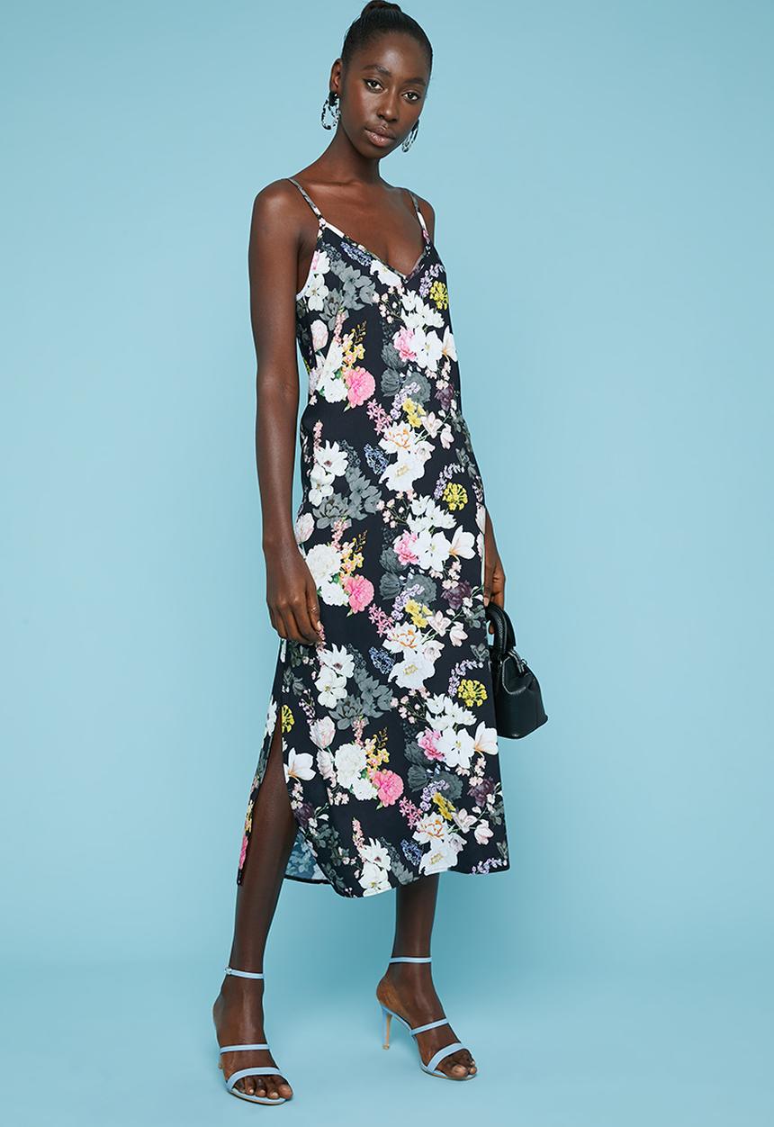 Superbalist - Tie back slip dress - black
