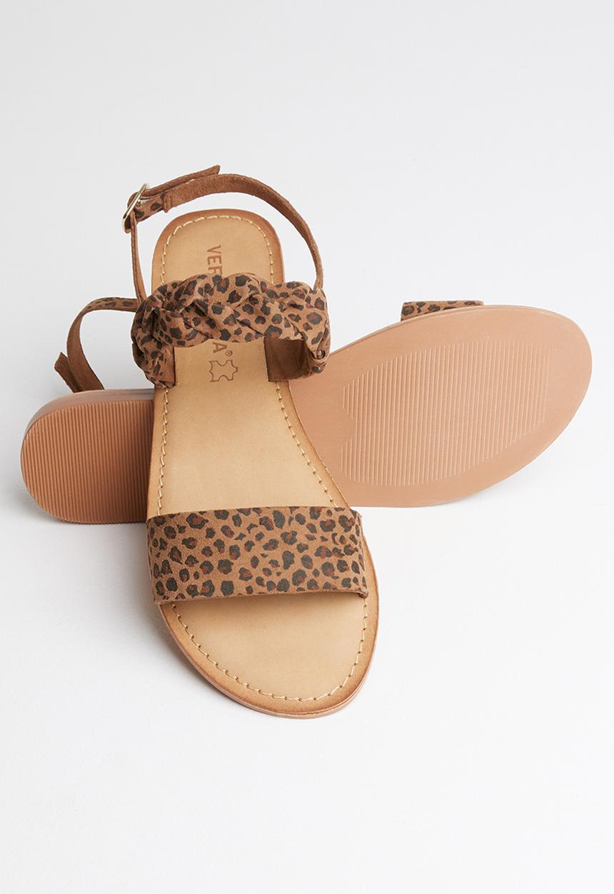 Vero Moda - Amrita leather sandal - brown & black 