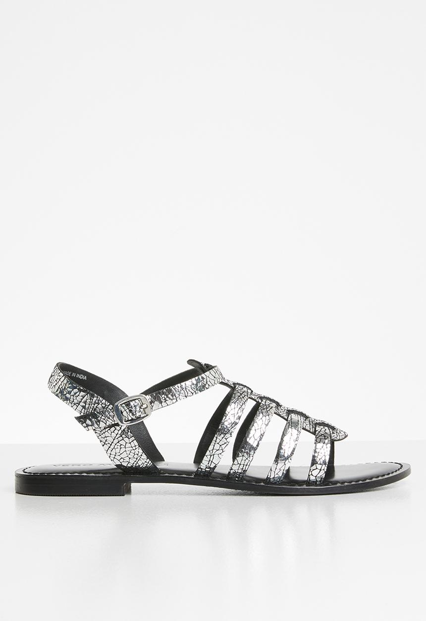 Vero Moda - Rie leather sandal - silver