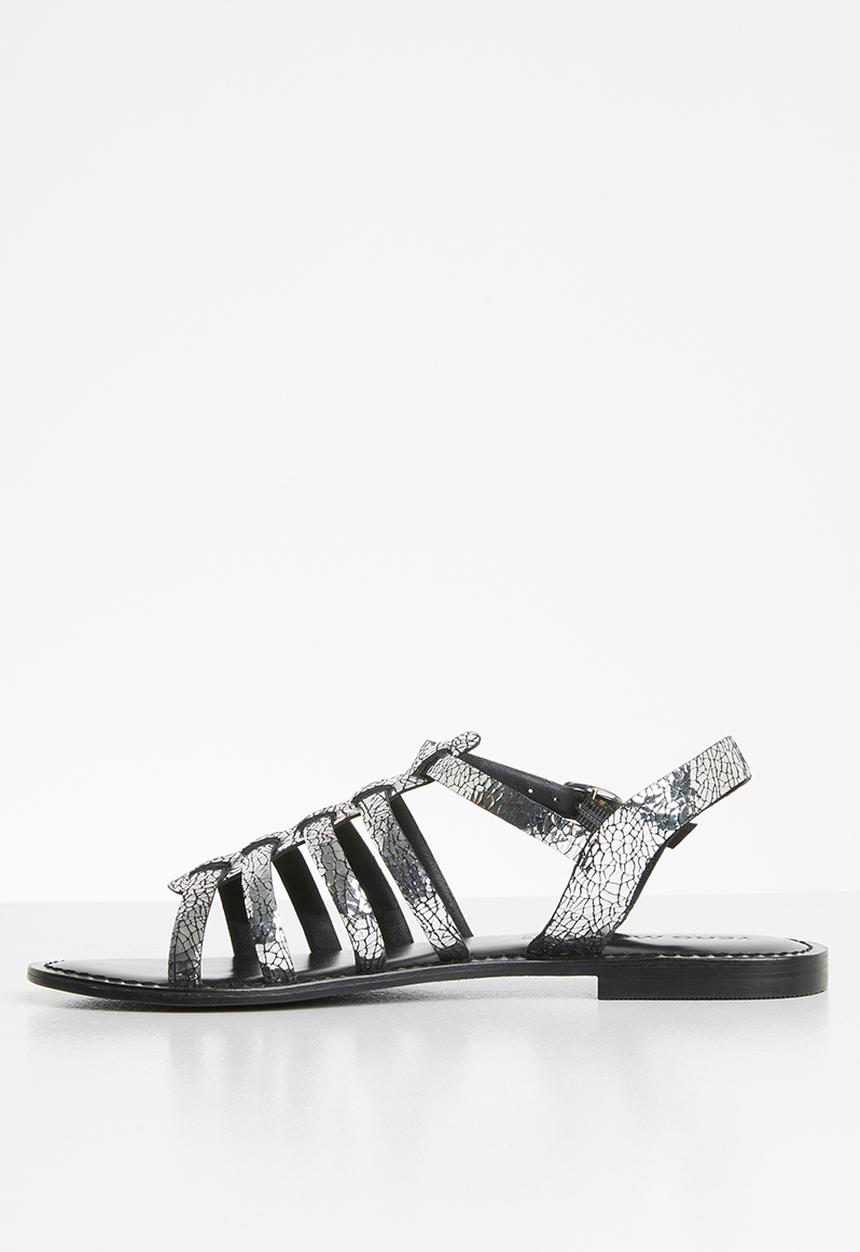Vero Moda - Rie leather sandal - silver