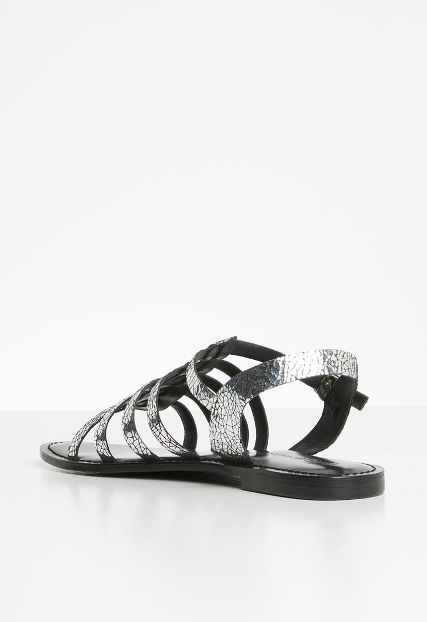 Vero Moda - Rie leather sandal - silver