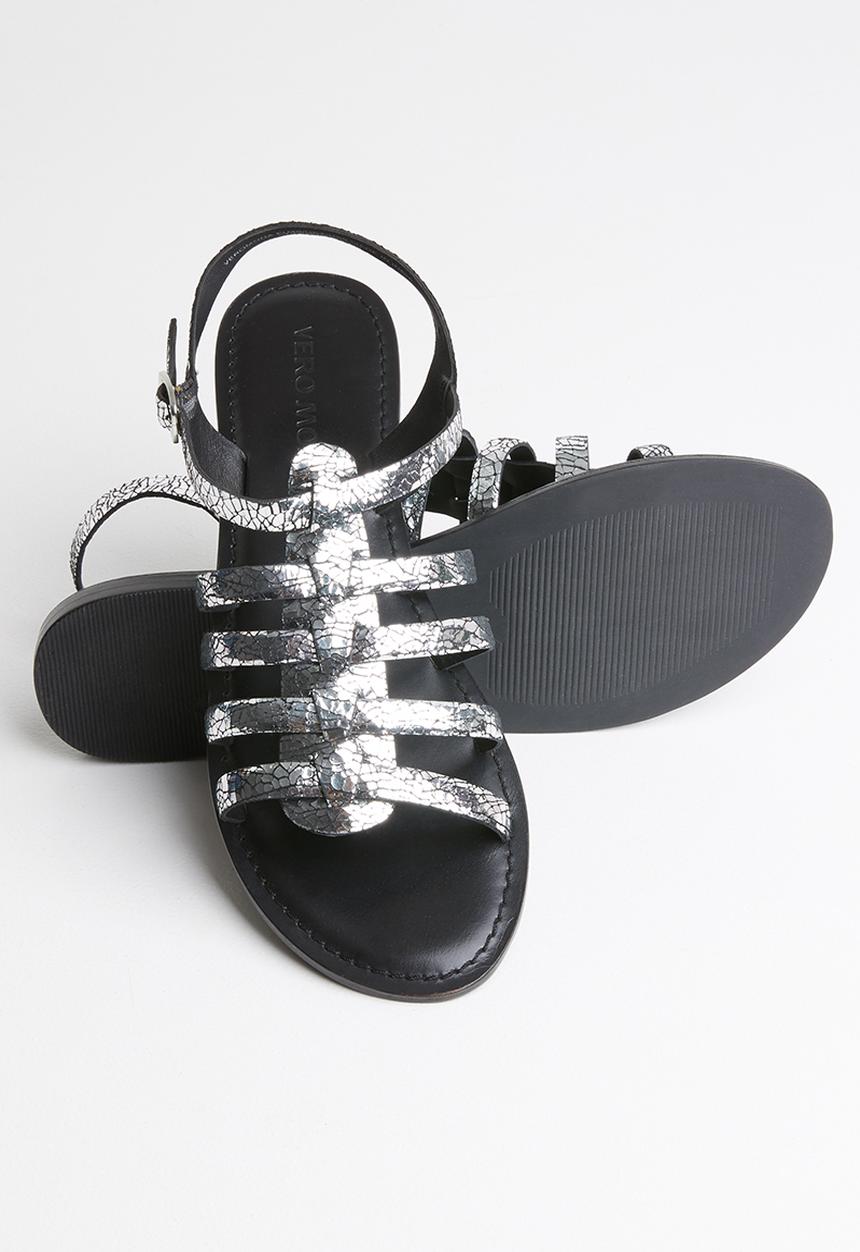 Vero Moda - Rie leather sandal - silver