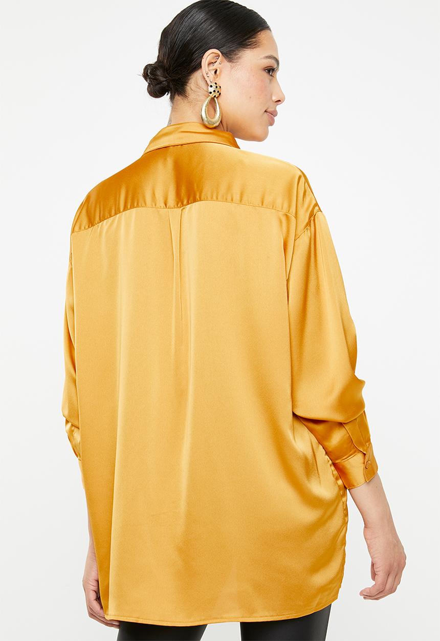 Missguided - Basic satin shirt - bronze
