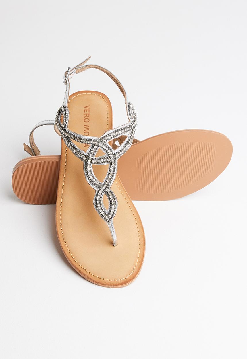 Vero Moda - Embellished T-strap sandal - silver