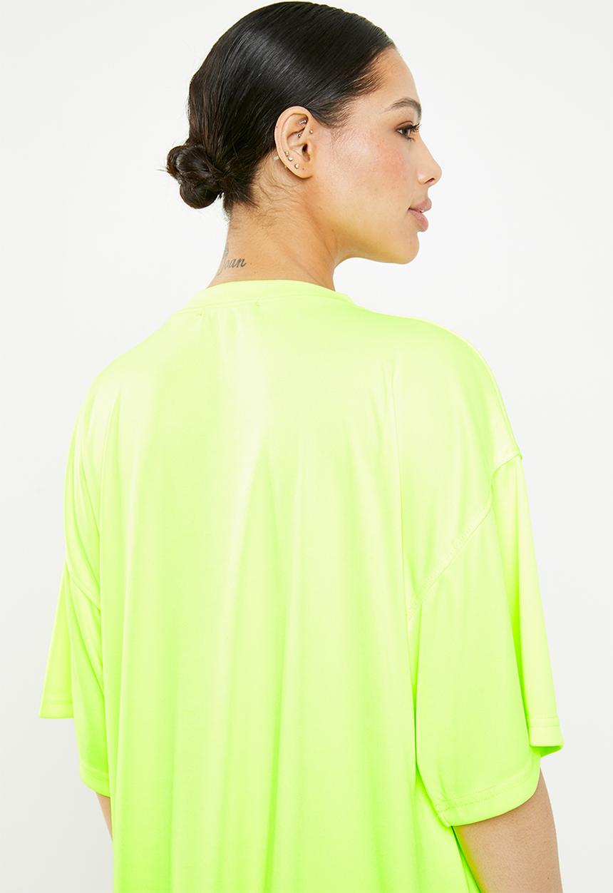 Missguided - Oversized short sleeve fluorescent nevada T-shirt dress - green