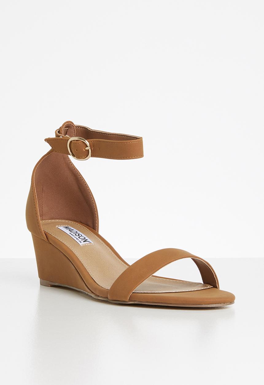 Madison® - Charlie ankle strap wedge - brown