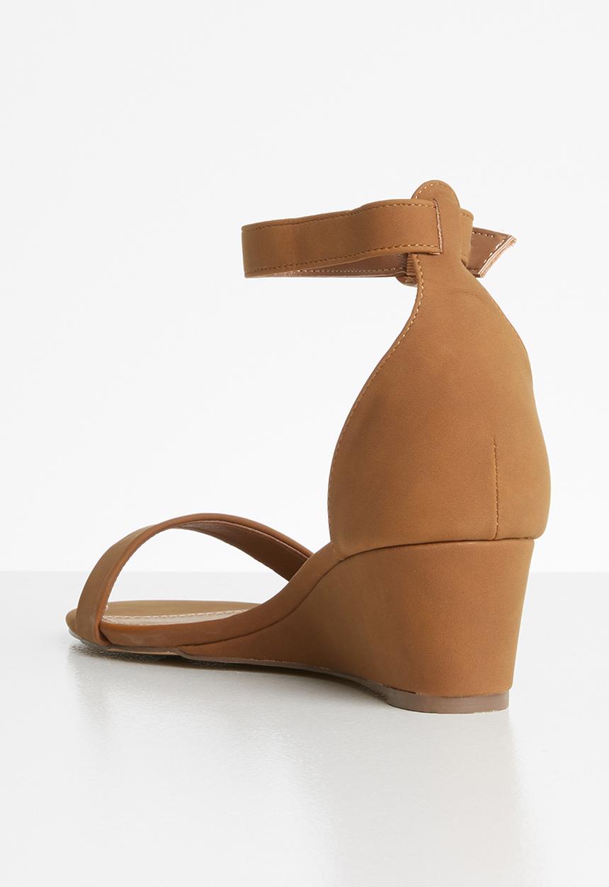 Madison® - Charlie ankle strap wedge - brown