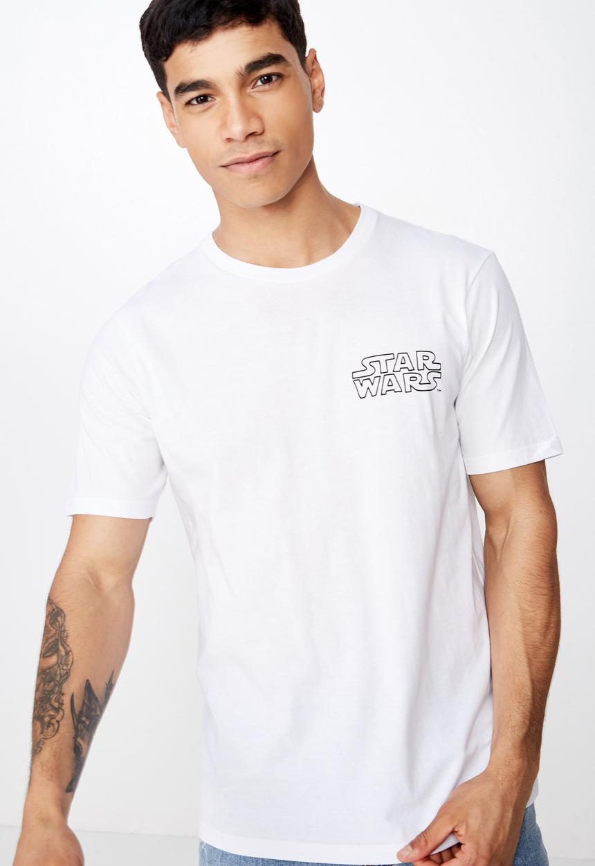 Cotton On - Tbar collab short sleeve Star Wars tee - white