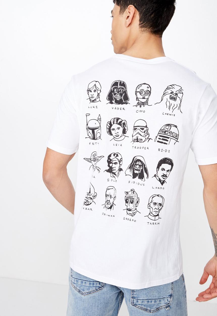 Cotton On - Tbar collab short sleeve Star Wars tee - white
