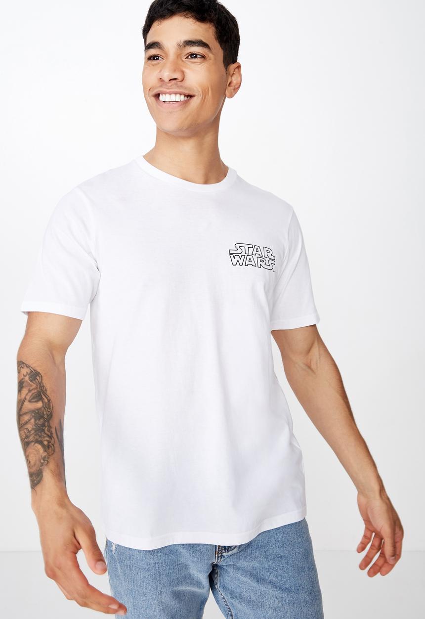 Cotton On - Tbar collab short sleeve Star Wars tee - white