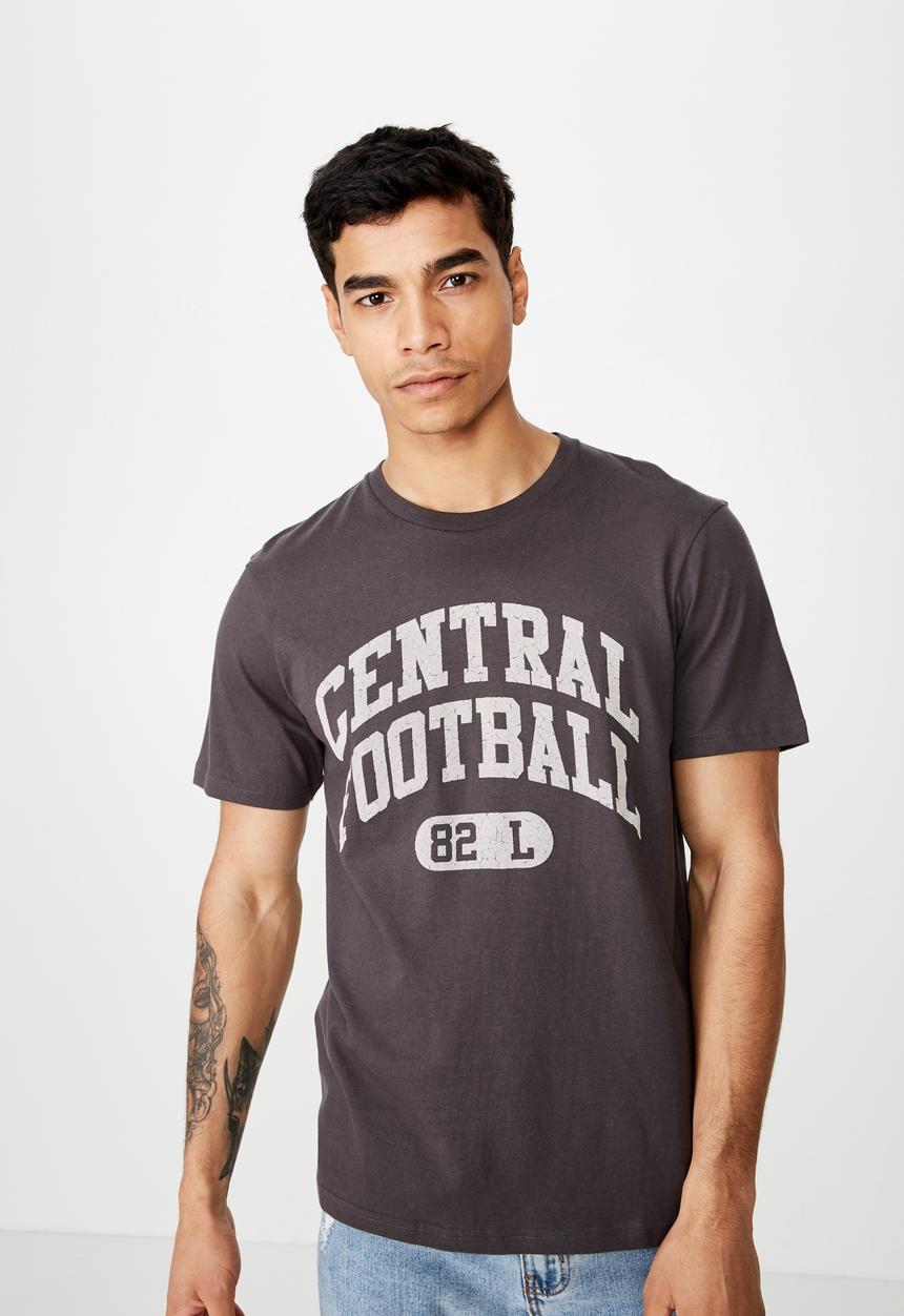Cotton On - Tbar sport short sleeve tee - charcoal 