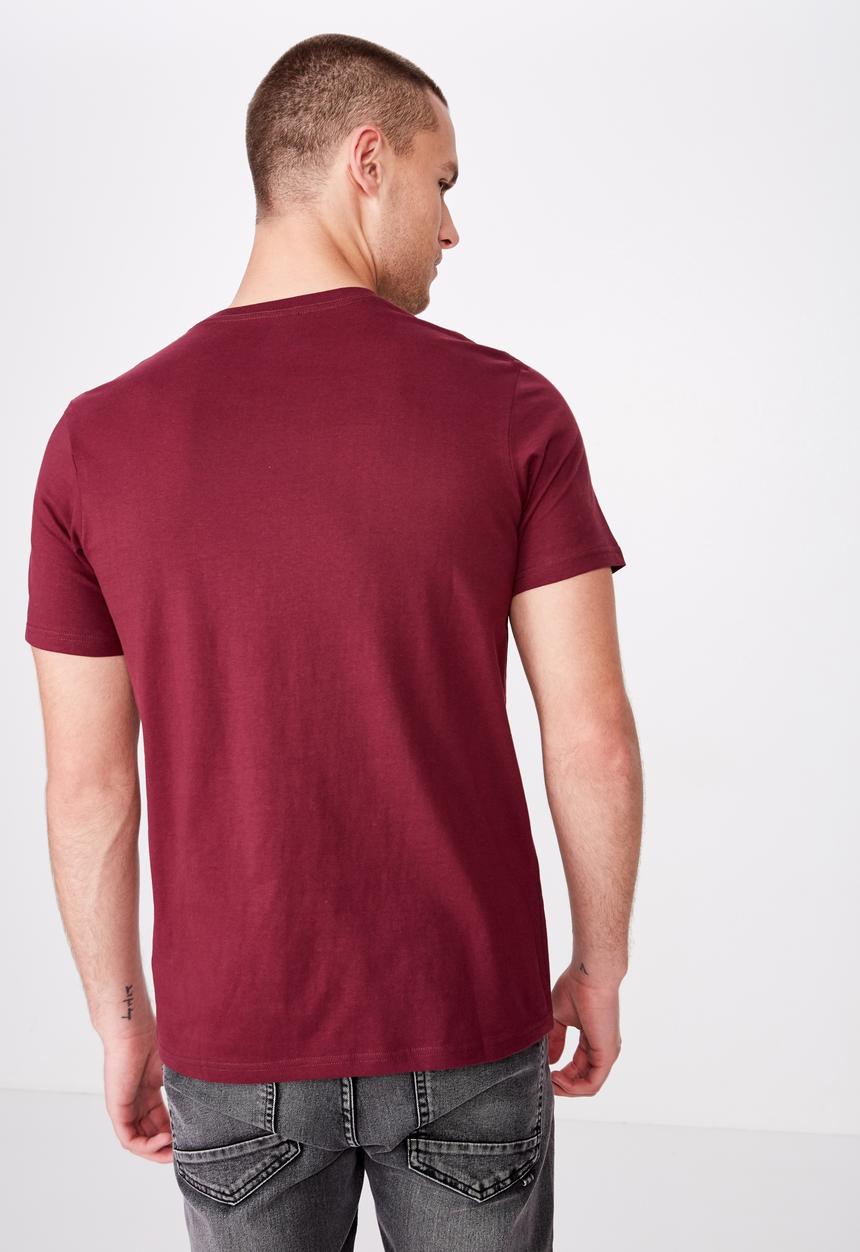 Cotton On - Tbar sport short sleeve tee - burgundy 