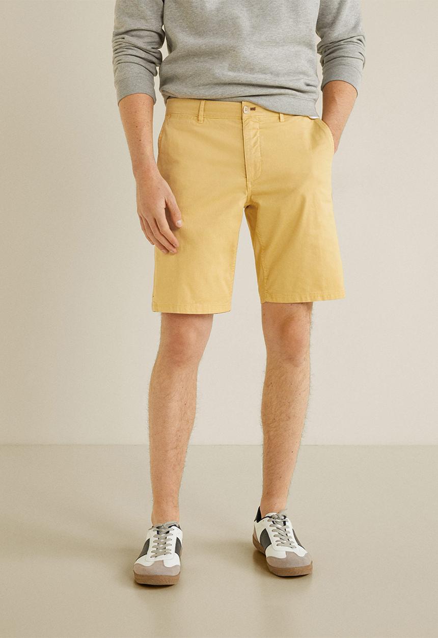 MANGO - Chino bermuda shorts - yellow