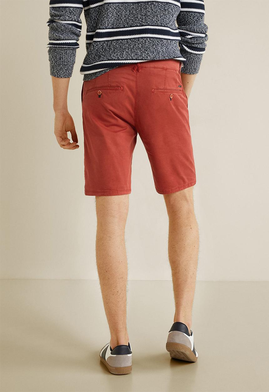 MANGO - Chino bermuda shorts - red