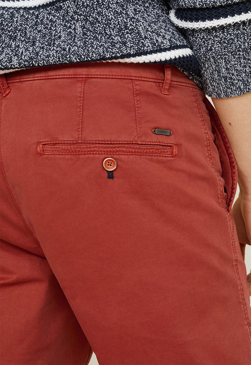 MANGO - Chino bermuda shorts - red