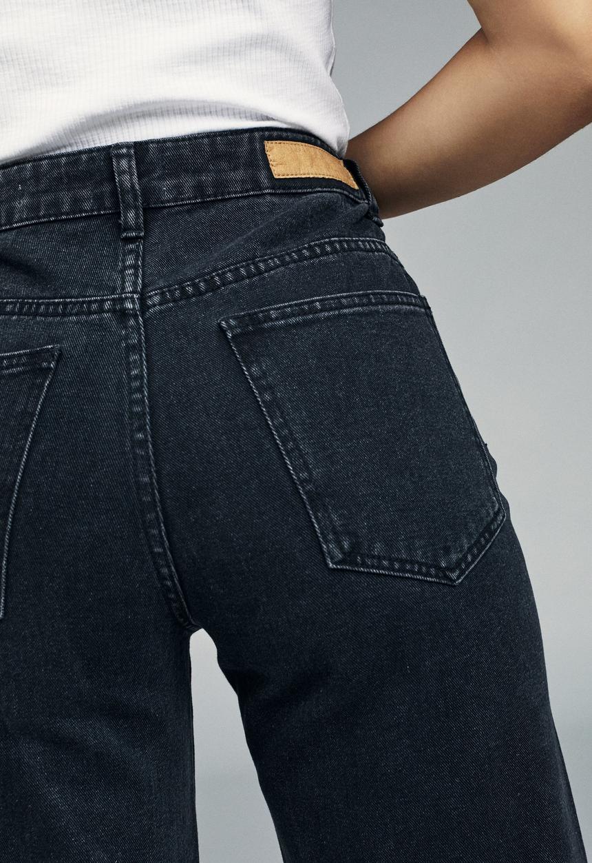 Cotton On - Wide leg jeans - black