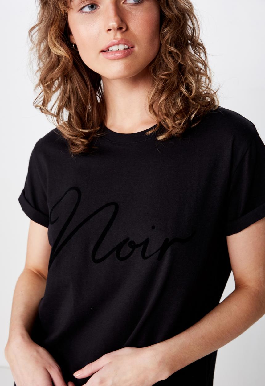 Cotton On - Classic slogan T-shirt  black - black