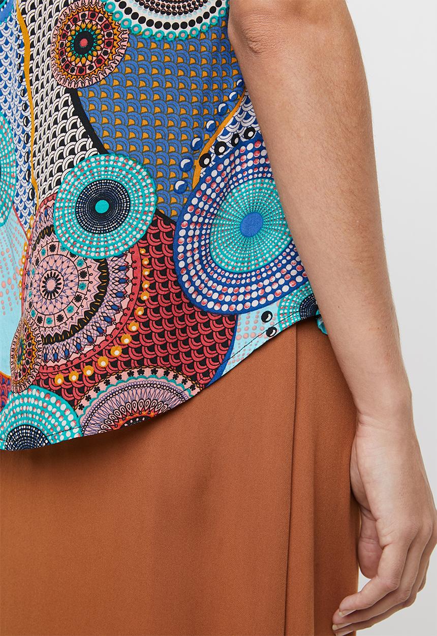 Revenge - Kaleidoscope short sleeve top - multi