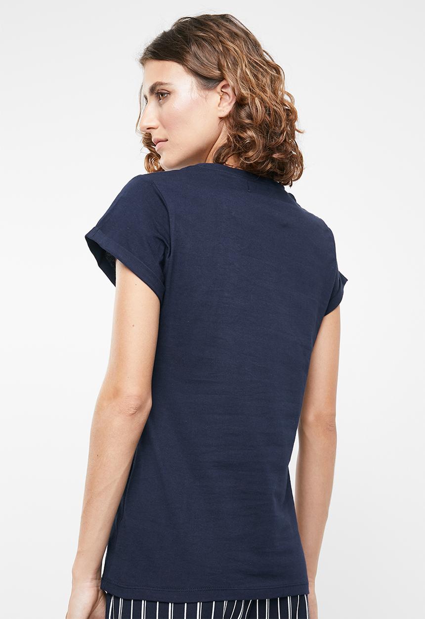 edit - 2 pack round neck tees - white & navy