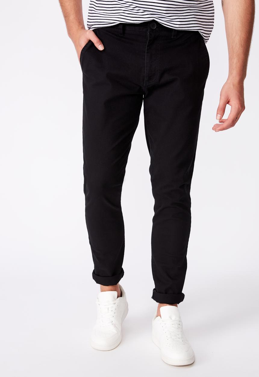 Cotton On - Stretch skinny fit chinos - black