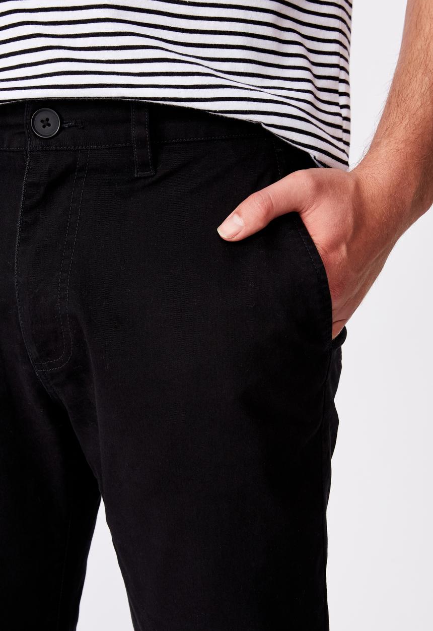 Cotton On - Stretch skinny fit chinos - black