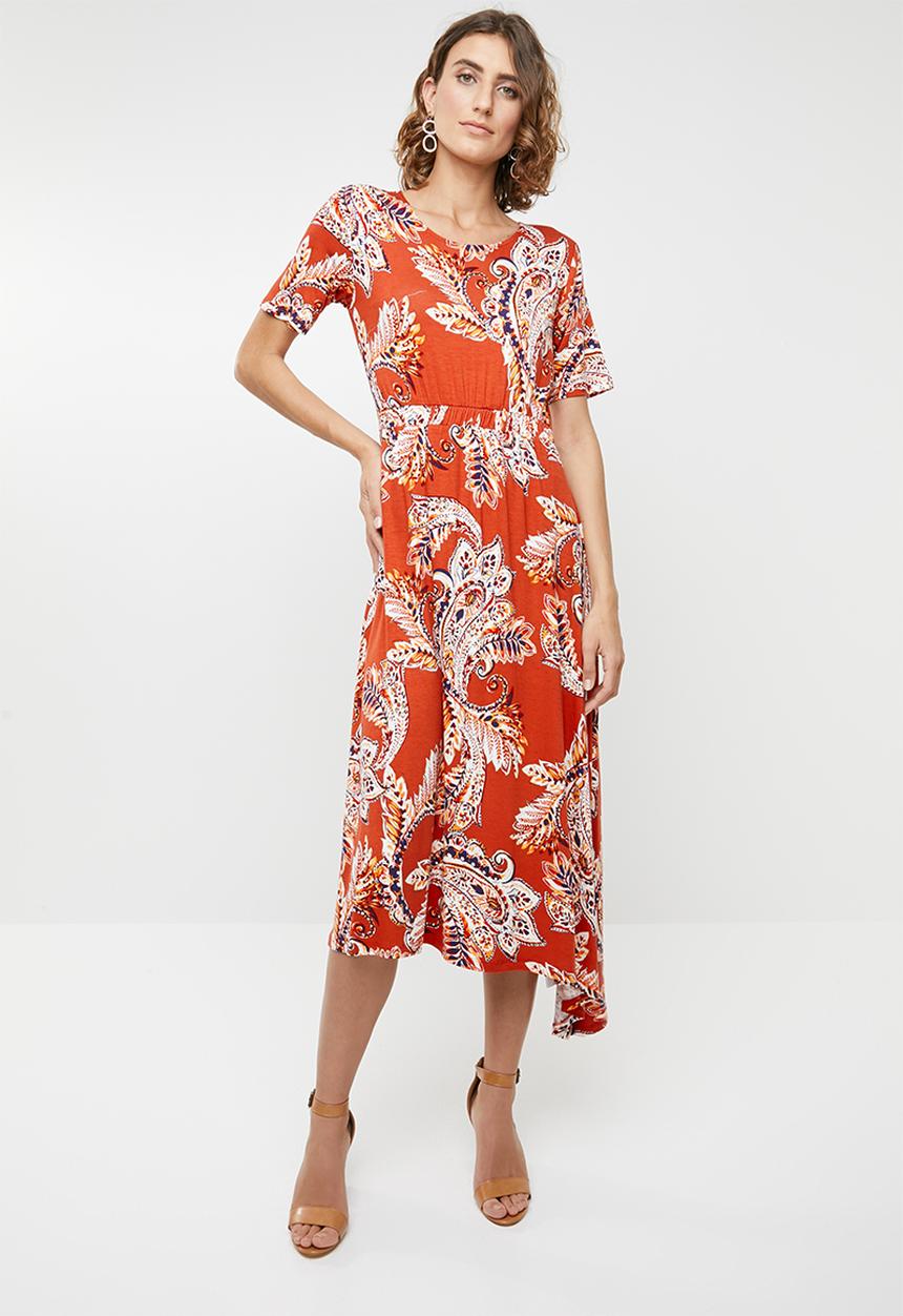 edit - Asymmetrical dress - print