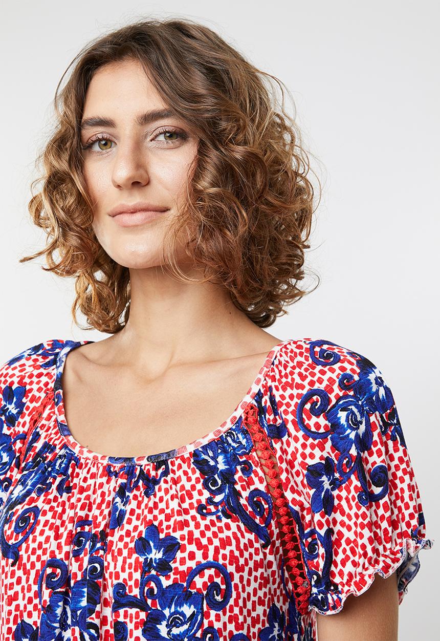 edit - Crochet inset top - multi 