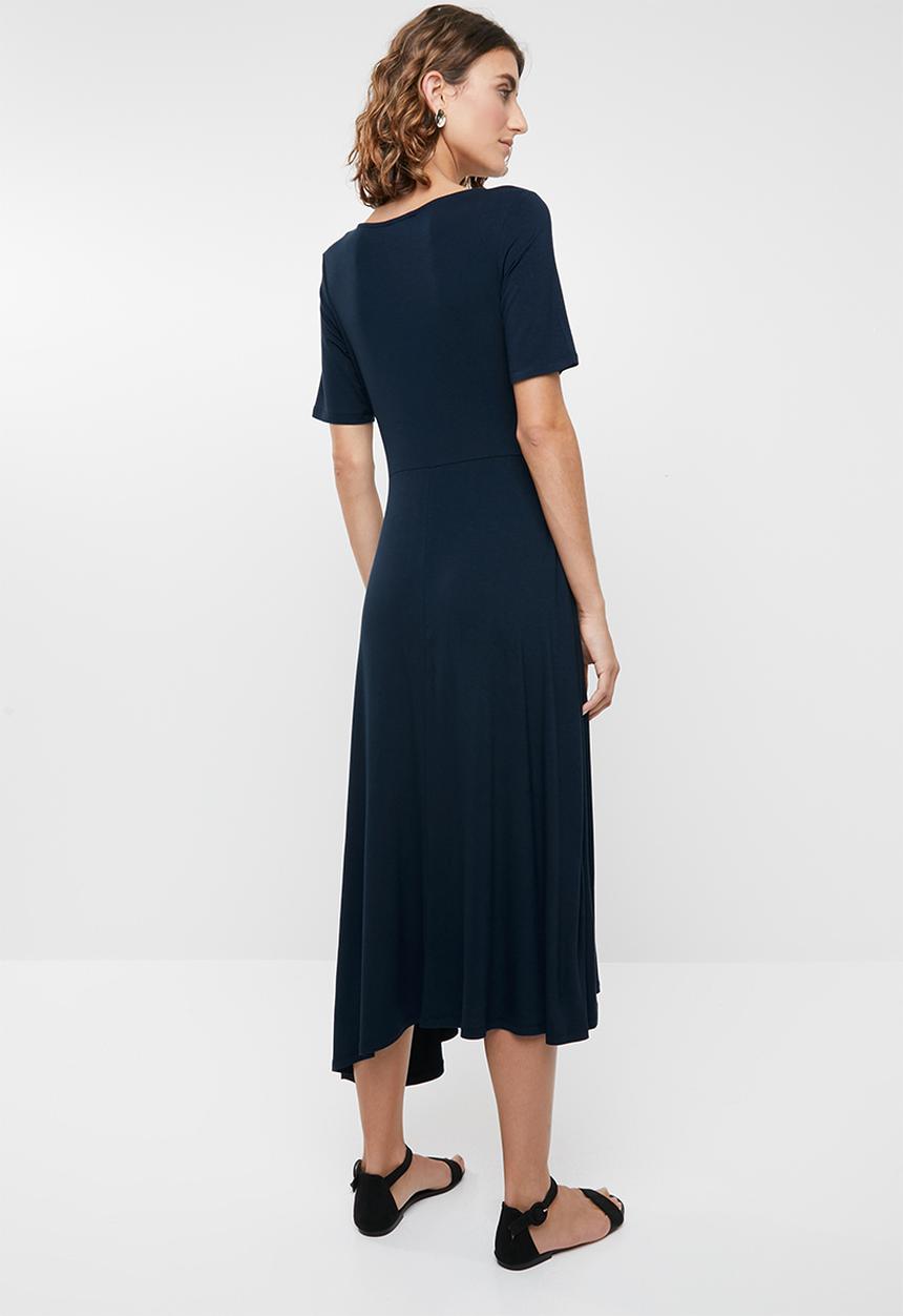edit - Asymetrical dress - navy