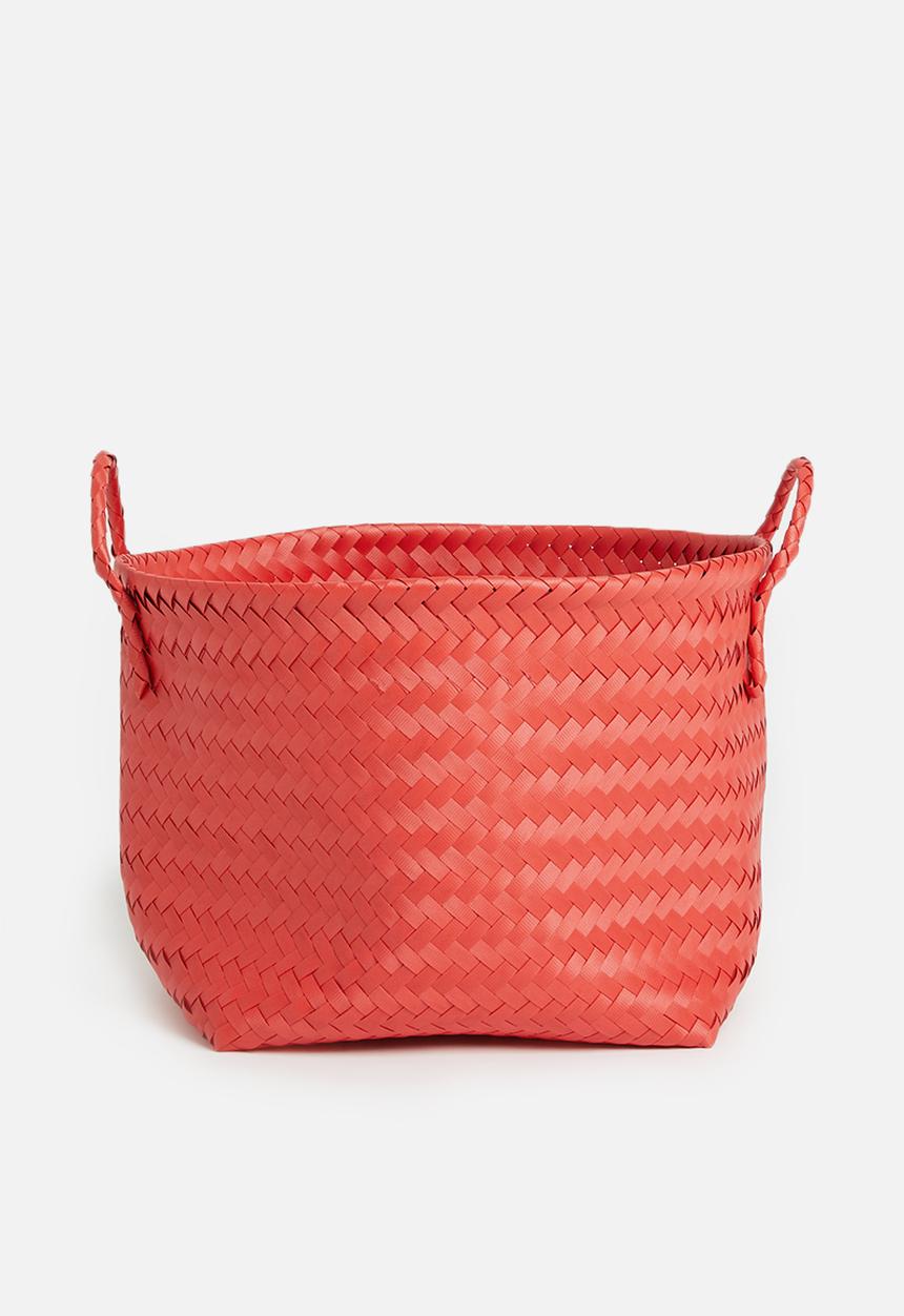 Sixth Floor - Plastic basket large - coral
