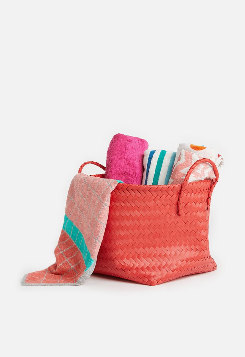 Sixth Floor - Plastic basket large - coral