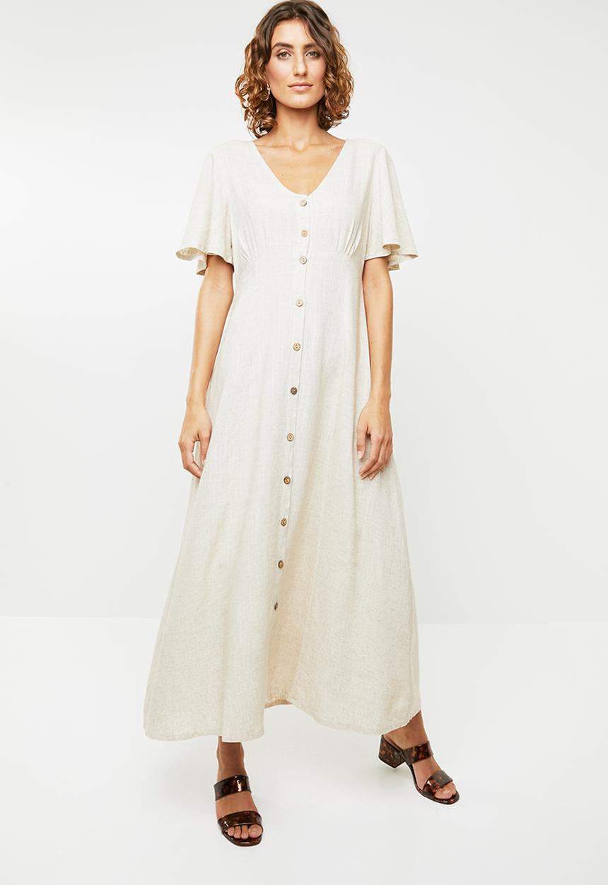 Me&B - Linen blend dress - beige