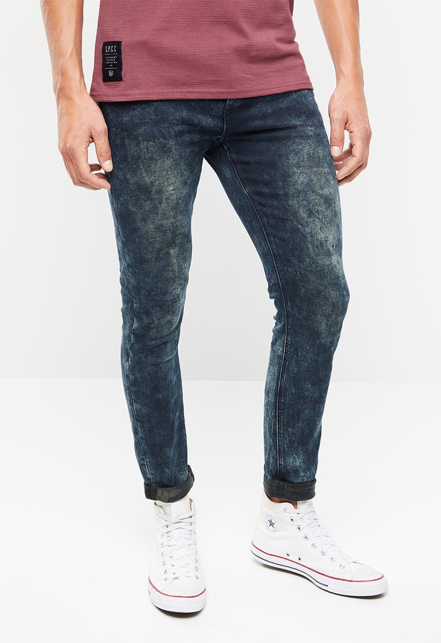 S.P.C.C - Feather slim fit jeans - blue & black