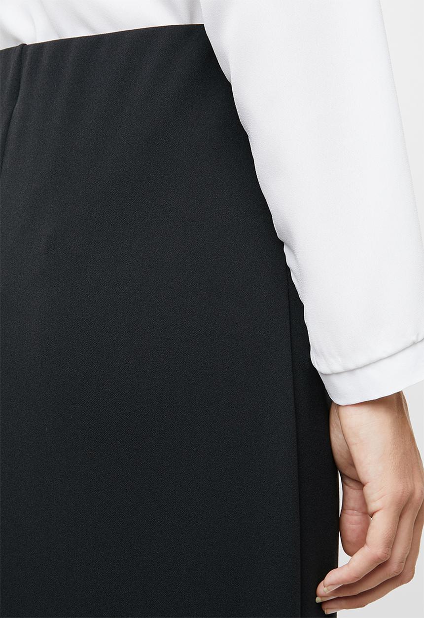 edit - Wrap detail pencil skirt - black