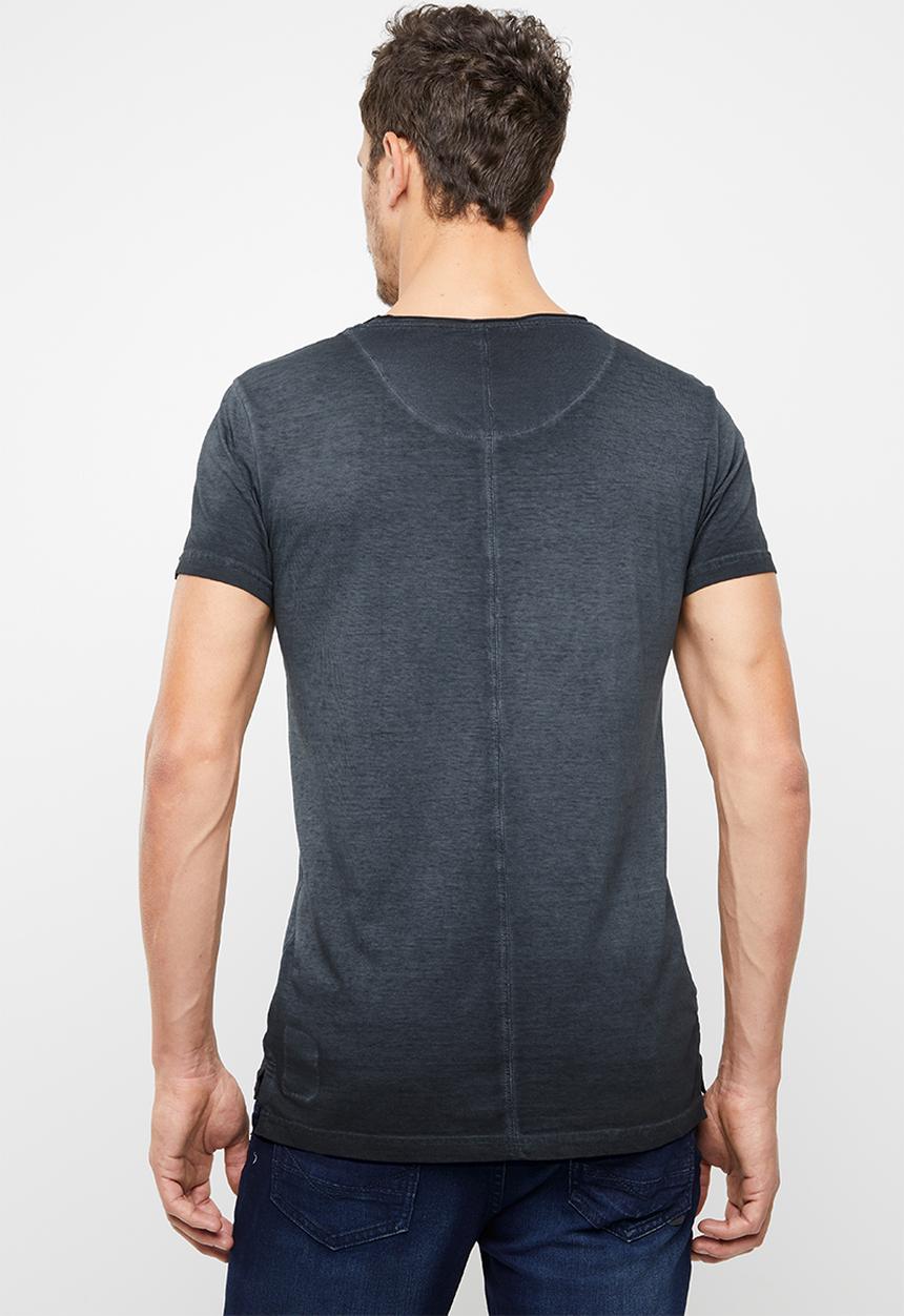 S.P.C.C - Reverse dirty dye logo tee - charcoal 