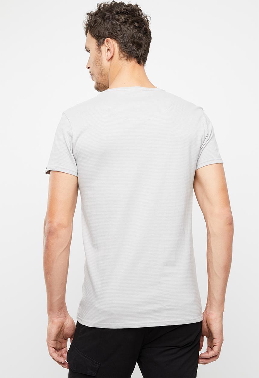 S.P.C.C - Shadow stripe logo tee - grey
