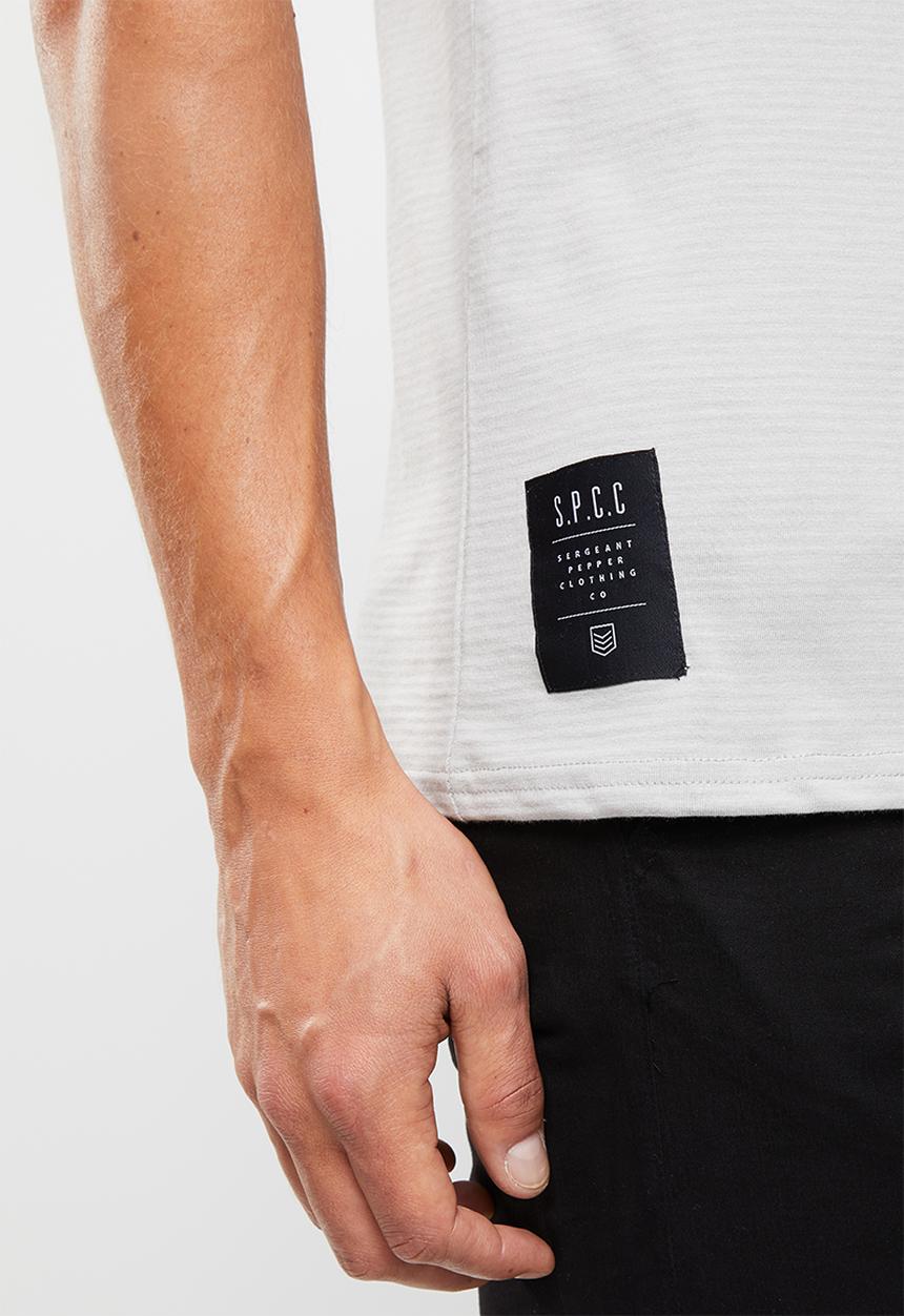 S.P.C.C - Shadow stripe logo tee - grey