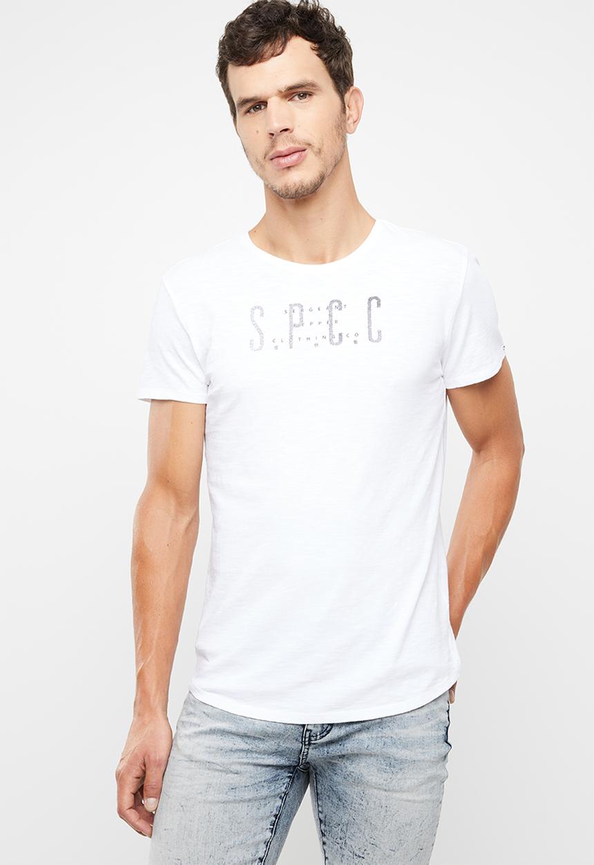 S.P.C.C - Scoop hem logo short sleeve tee - white