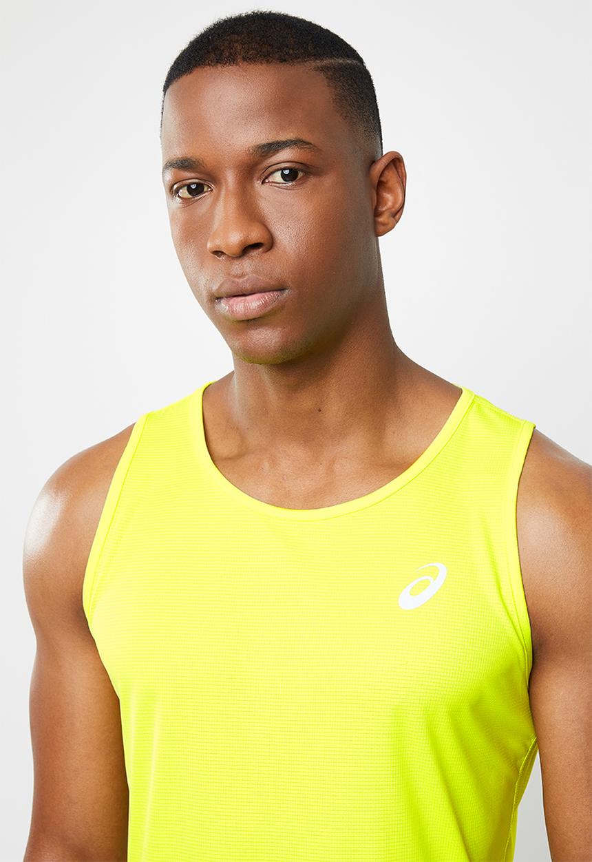 ASICS - Silver singlet vest - yellow