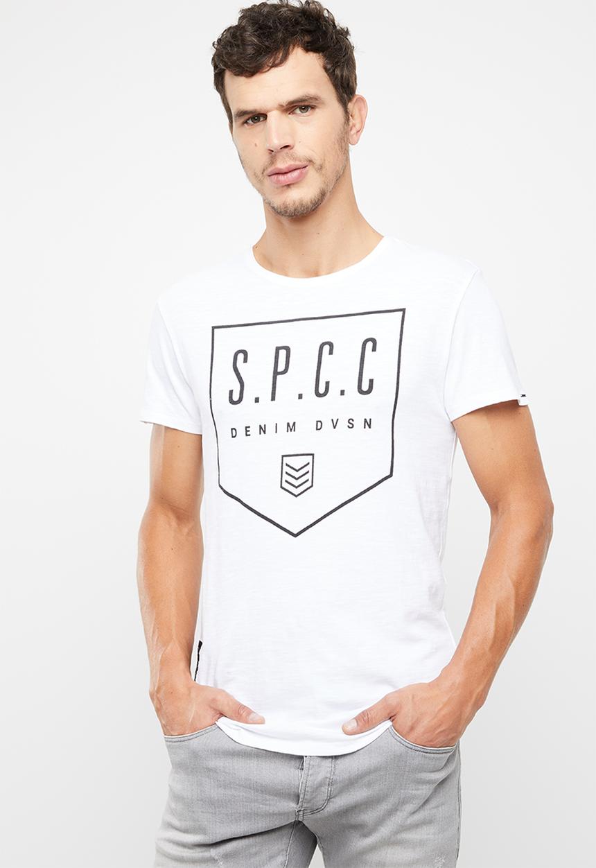 S.P.C.C - Scoop hem tee - white